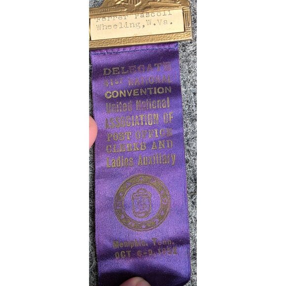 Vintage Postal Clerks And Auxiliary Delegate Ribbons Lot Of 12 Convention Badges - Picture 6 of 10